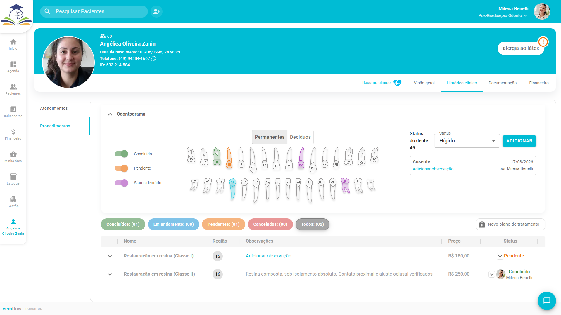 VemFlow Campus treatment planning interface