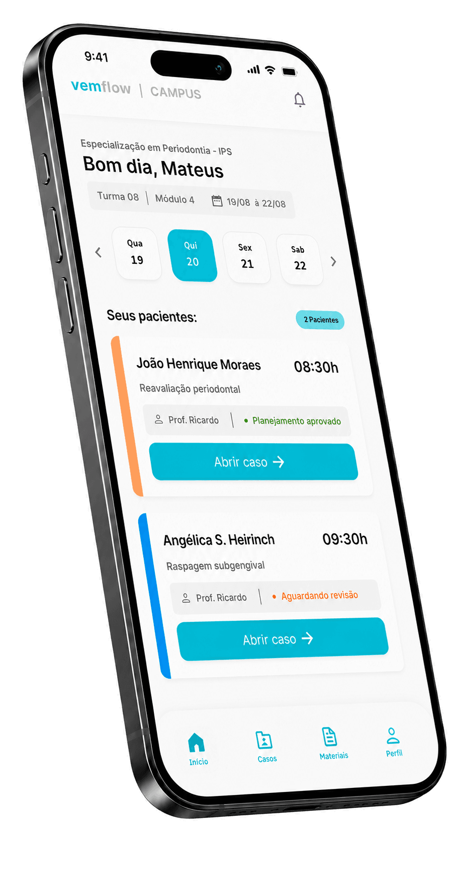 VemFlow Campus student app on a smartphone
